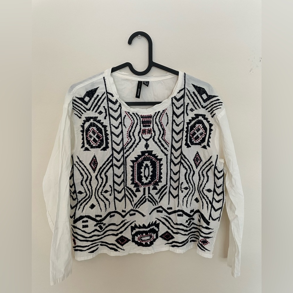 Mango Embroidered Blouse